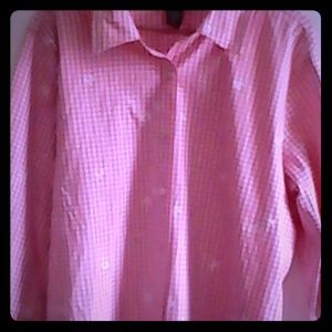 Denim & Co Strip  Shirt New